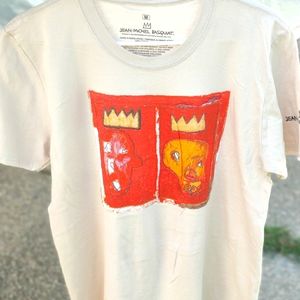 Vintage Jean-Michel Basquiat Shirt, Medium, Cream color